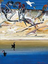 Swans and Gulls on the Shoalhaven River By Arthur Merric Boyd