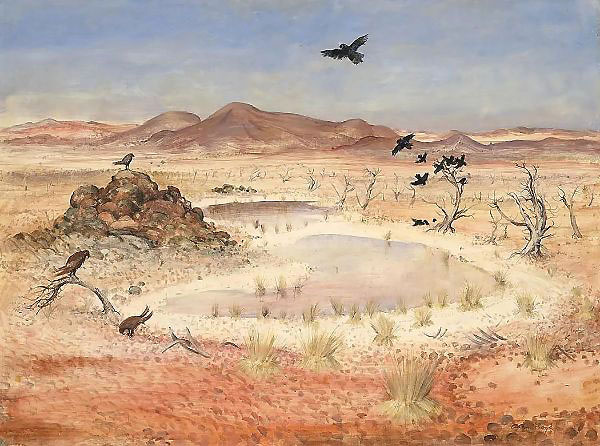The Waterhole Central Australia | Oil Painting Reproduction