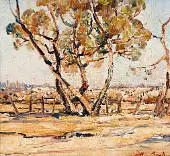Trees and Rosebud Landscape c1937 By Arthur Merric Boyd