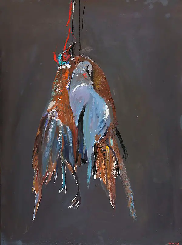 Two Pheasants and a Pigeon 1990 By Arthur Merric Boyd