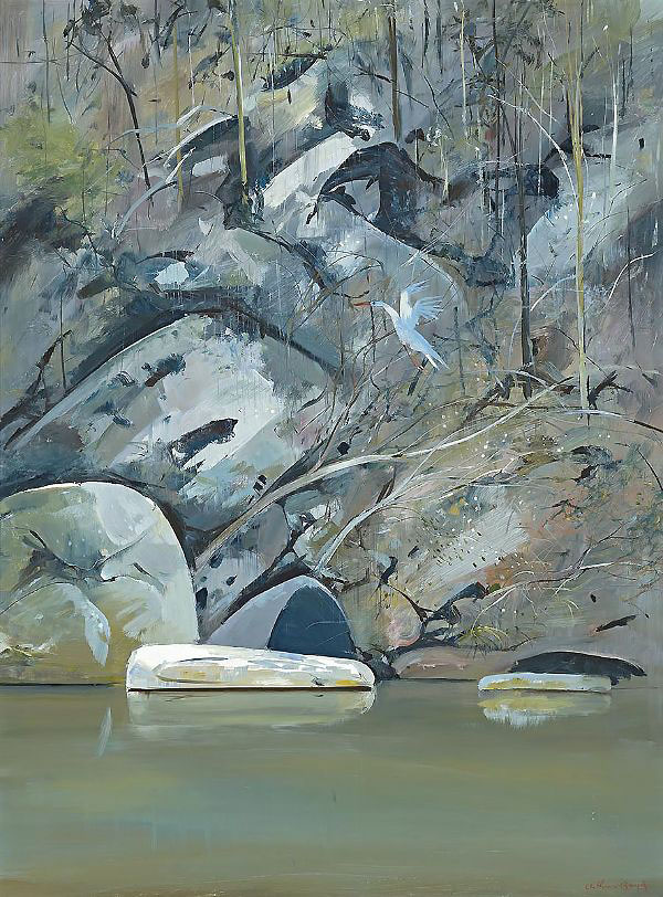 Upturned Boat on Budgong Creek | Oil Painting Reproduction