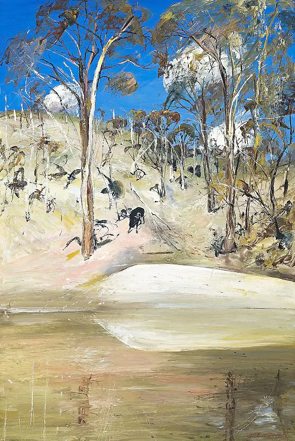 Waterhole and Ram c1981 By Arthur Merric Boyd