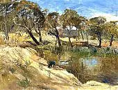 Waterhole at Phillip Island c1937 By Arthur Merric Boyd
