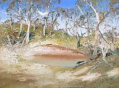 Waterhole Near Canberra c1971 By Arthur Merric Boyd