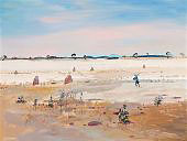 Wimmera Landscape with Hunter c1985 By Arthur Merric Boyd