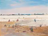 Wimmera Landscape with Hunter c1985 By Arthur Merric Boyd