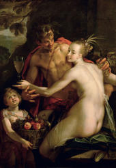 Bacchus Ceres and Amor c1600 By Hans von Aachen