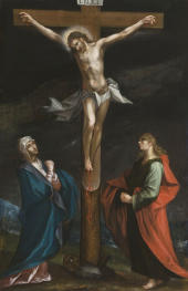 The Crucifixion with the Virgin and Saint John By Hans von Aachen