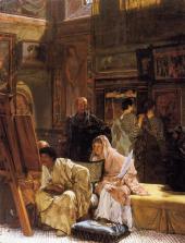 A Picture Gallery in Rome 1874 By Lawrence Alma Tadema
