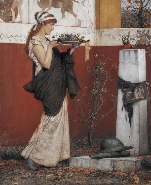 A Votive Offering 1873 by Lawrence Alma Tadema | Oil Painting Reproduction
