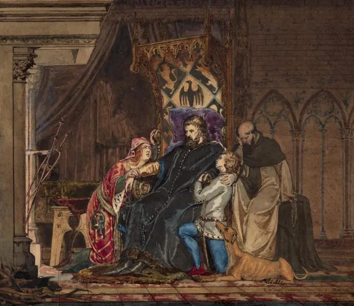 Frederic Barbarossa Learning of his Excommunication By Lawrence Alma Tadema