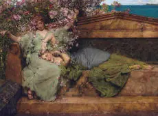 In a Rose Garden c1890 By Lawrence Alma Tadema