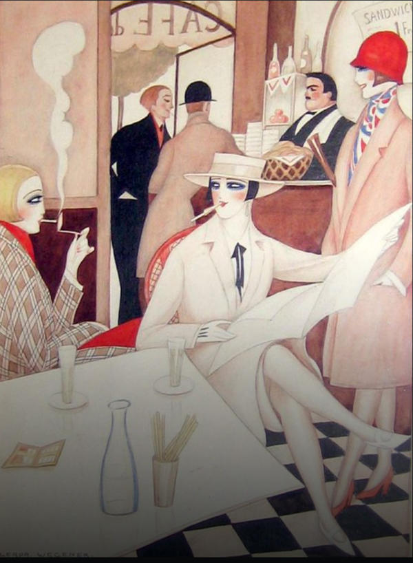 Au Cafe by Gerda Wegener | Oil Painting Reproduction