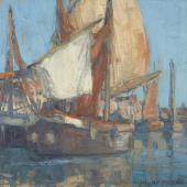 Adriatic Boats By Edgar Alwin Payne
