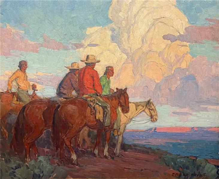 Arizona Indians by Edgar Alwin Payne | Oil Painting Reproduction