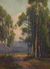 Atmospheric Landscape with Trees By Edgar Alwin Payne