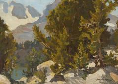 A View Down to a Sierra Lake By Edgar Alwin Payne