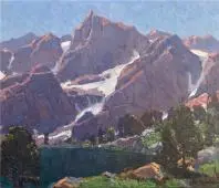 Big Pine Lake at Temple Crag 1921 By Edgar Alwin Payne