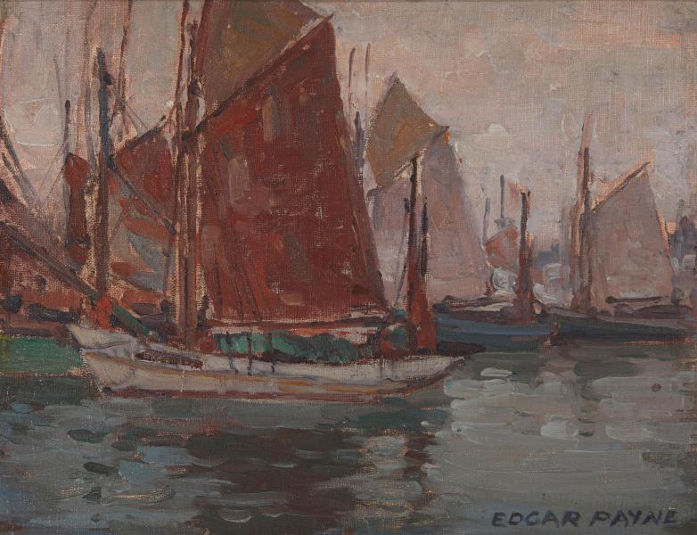 Brittany Fishing Boats by Edgar Alwin Payne | Oil Painting Reproduction
