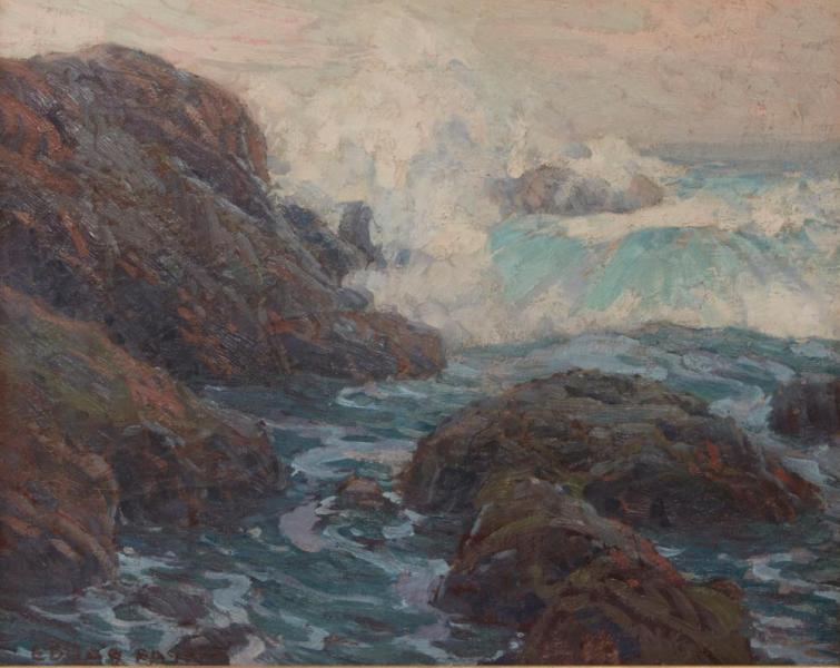 Foam and Rocks by Edgar Alwin Payne | Oil Painting Reproduction