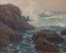 Foam and Rocks By Edgar Alwin Payne