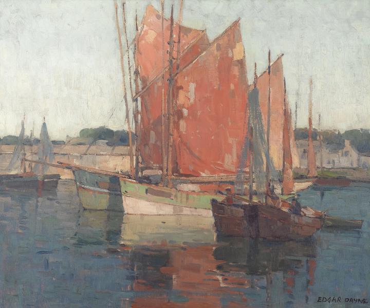 Harbor Concarneau France by Edgar Alwin Payne | Oil Painting Reproduction