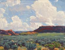 Red Mesa and Thunderheads By Edgar Alwin Payne