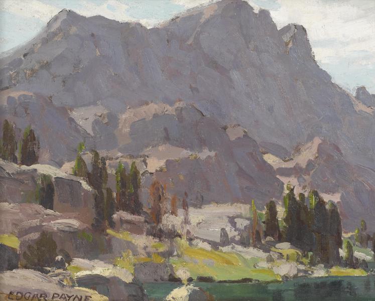 Sierra Lake in the Shadow of a Majestic Peak | Oil Painting Reproduction