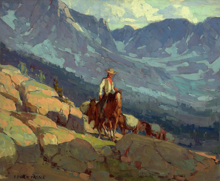 The Lone Packer by Edgar Alwin Payne | Oil Painting Reproduction