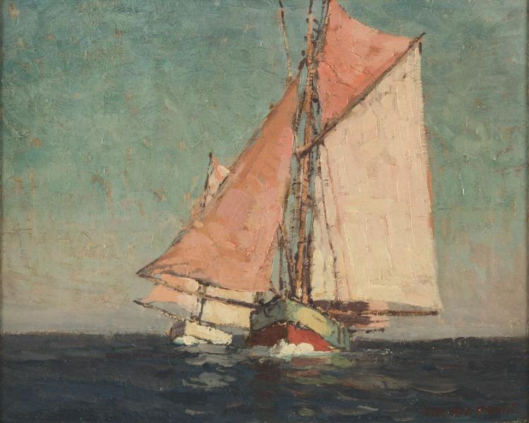 Tuna Boats by Edgar Alwin Payne | Oil Painting Reproduction