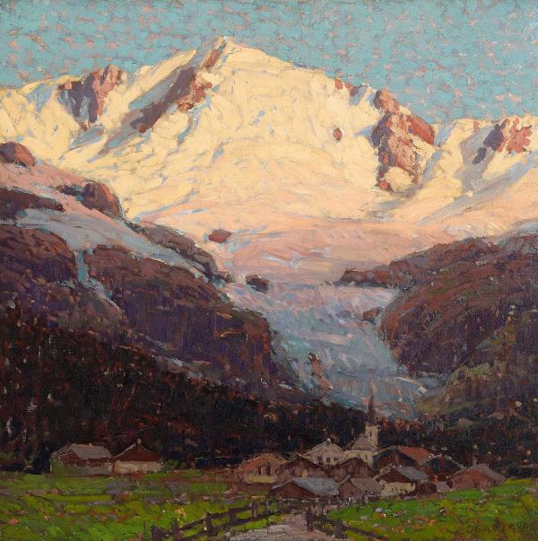 Village below Mont Blanc by Edgar Alwin Payne | Oil Painting Reproduction