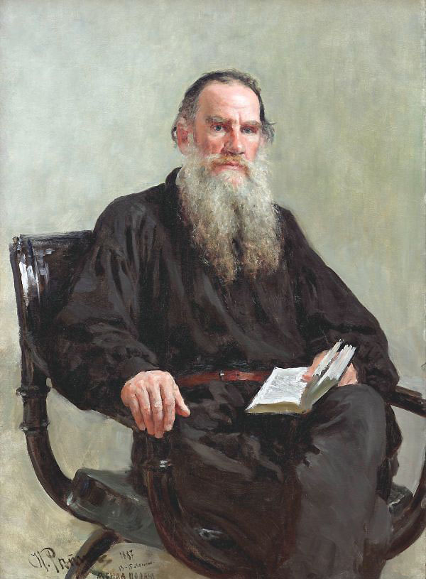 Portrait of Leo Tolstoy 1887 by Ilya Repin | Oil Painting Reproduction
