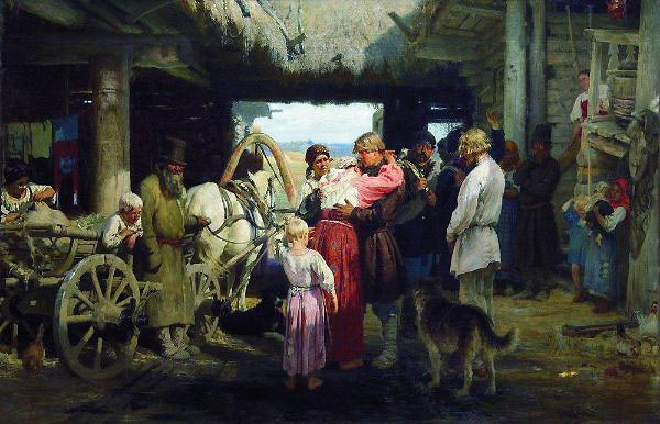 Seeing off a Recruit by Ilya Repin | Oil Painting Reproduction