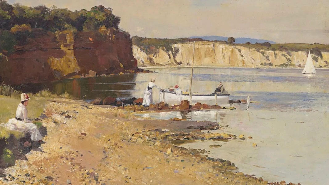 By The Beach by Tom Roberts | Oil Painting Reproduction