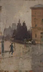 By The Treasury 1889 By Tom Roberts