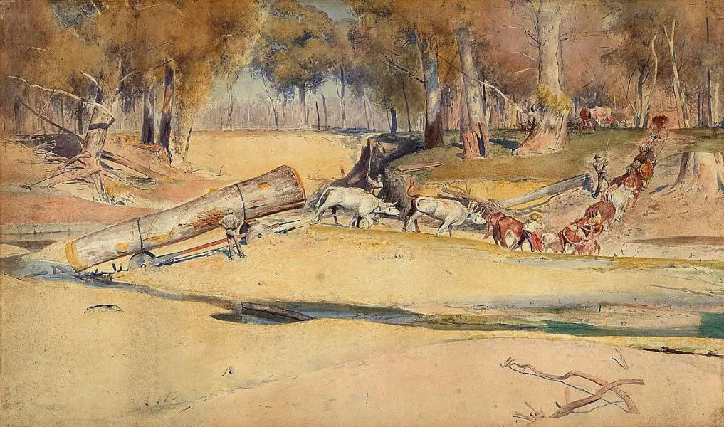 Lumbering By Tom Roberts