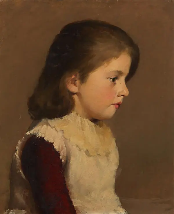 Portrait Of A Young Girl 1890 By Tom Roberts