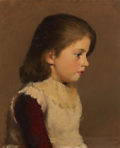 Portrait Of A Young Girl 1890 By Tom Roberts
