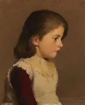 Portrait Of A Young Girl 1890 By Tom Roberts