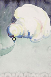 Train at Night in the Dessert 1916 By Georgia O'Keeffe