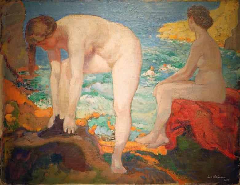 L. V. Hofmann Bather at the Sea | Oil Painting Reproduction