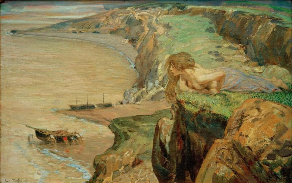 Southern Rocky Coast by Ludwig von Hofmann | Oil Painting Reproduction