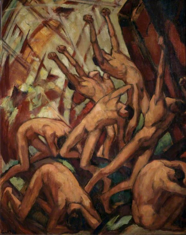 Zusammenbruch c1918 by Ludwig von Hofmann | Oil Painting Reproduction