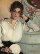 GIrl with Mirror By Donna Schuster