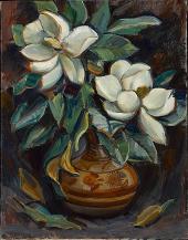 Magnolias in a Vase By Donna Schuster