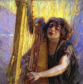 O'er Waiting Harp Strings 1921 By Donna Schuster