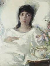 Portrait of a Woman in Bed By Donna Schuster