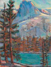 Sierra Mountain Lake By Donna Schuster