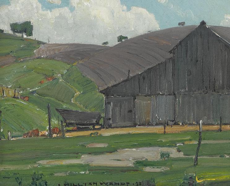 Grey Barn by William Wendt | Oil Painting Reproduction