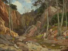 Looking up the Canyon 1916 By William Wendt